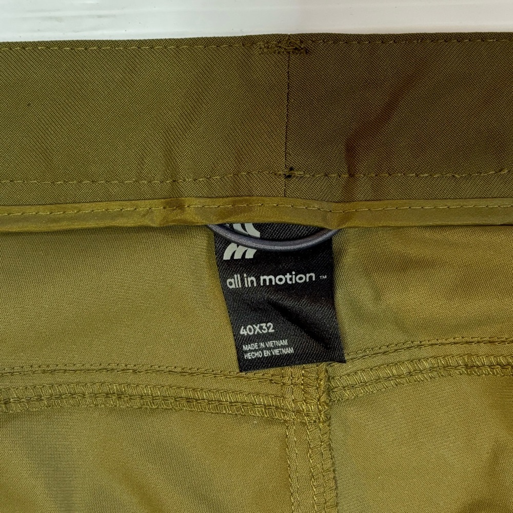 NWT Golf Pant Slim Olive Green 40 x 32 All In Motion - Picture 9 of 12
